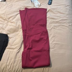 Halara maroon flare leggings